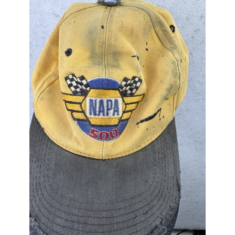 Vintage Napa 500 Race‎ Indy 500 Racing adjustable Hat Worn Destructed Grunge